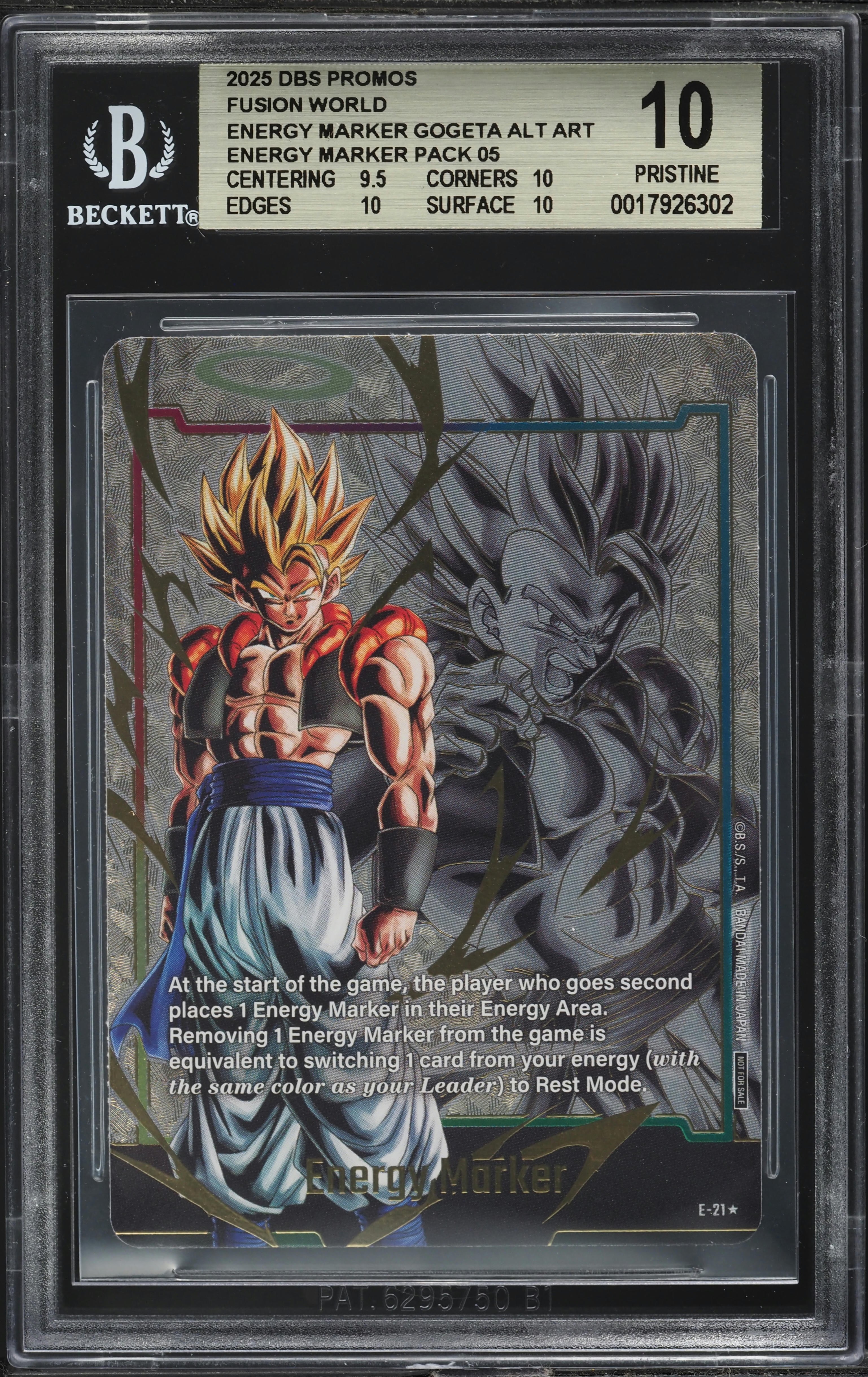 2025 Dragon Ball S Fusion World Promos Energy Marker Gogeta #E21