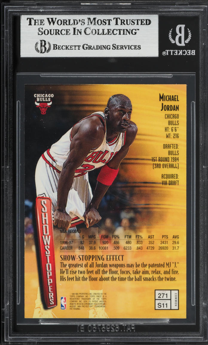 1997 Finest Basketball Michael Jordan #271 BGS 8.5 NM-MT+