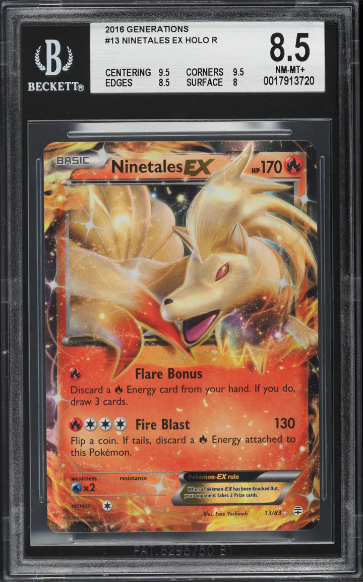 2016 Pokemon XY Generations Holo Ninetales EX #13 BGS 8.5 NM-MT+ on  Fanatics Collect
