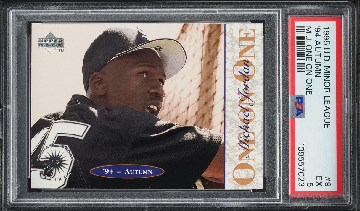 1995 Upper Deck Minor League One On One Michael Jordan #9 PSA 5 EX