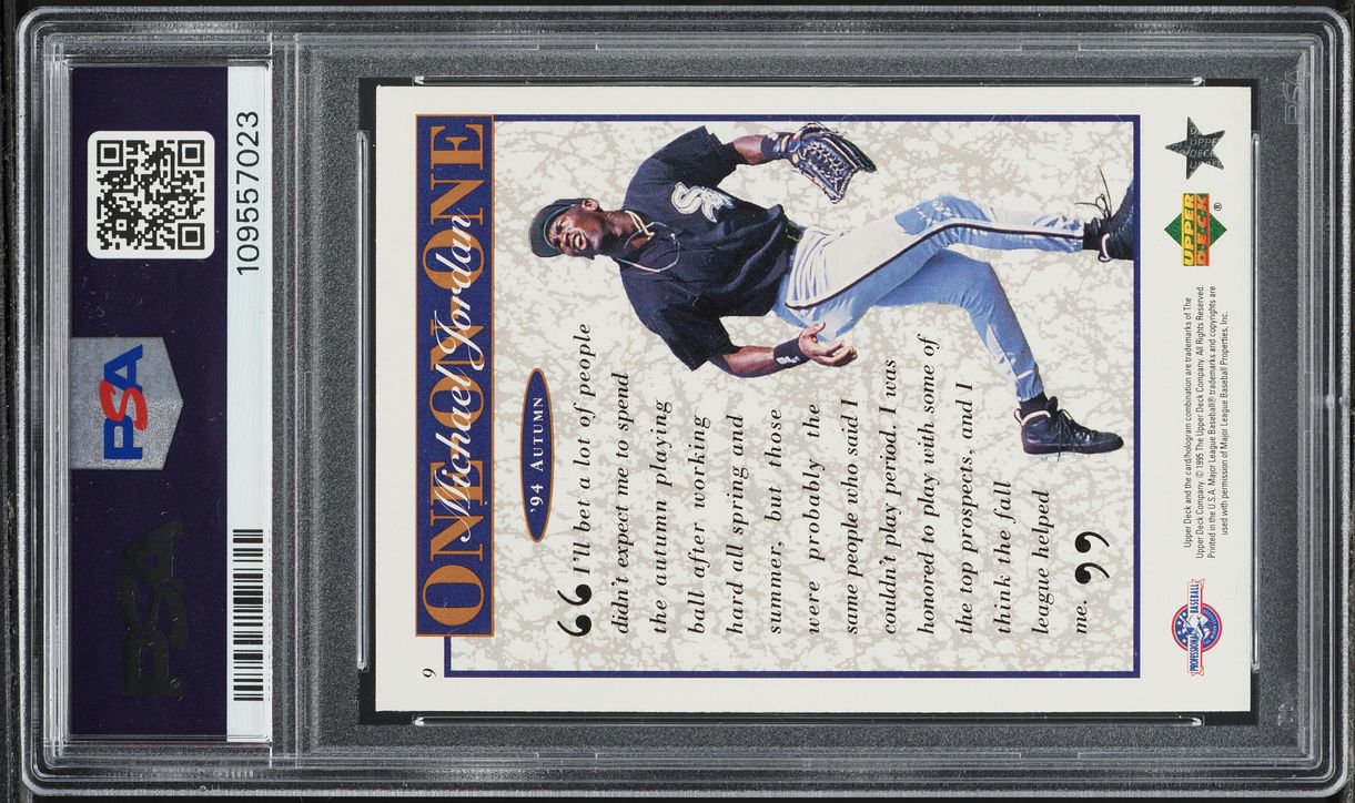 1995 Upper Deck Minor League One On One Michael Jordan #9 PSA 5 EX