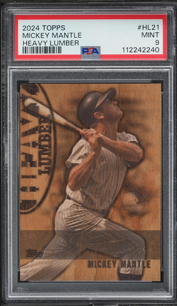 2024 Topps Heavy Lumber Series 2 Mickey Mantle #HL21 PSA 9 MINT on 