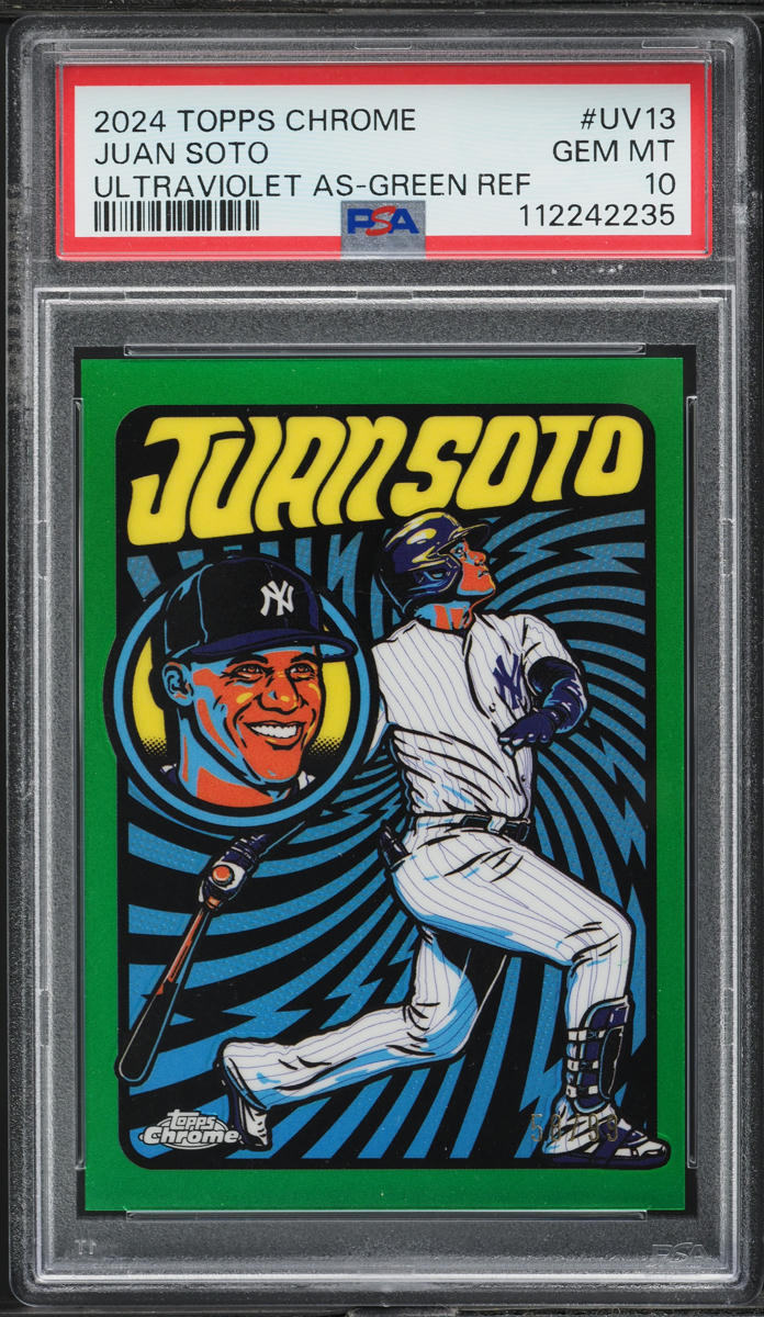 2024 Topps Chrome Ultraviolet All-Stars Green Juan Soto /99 #UV13 PSA 10 GEM