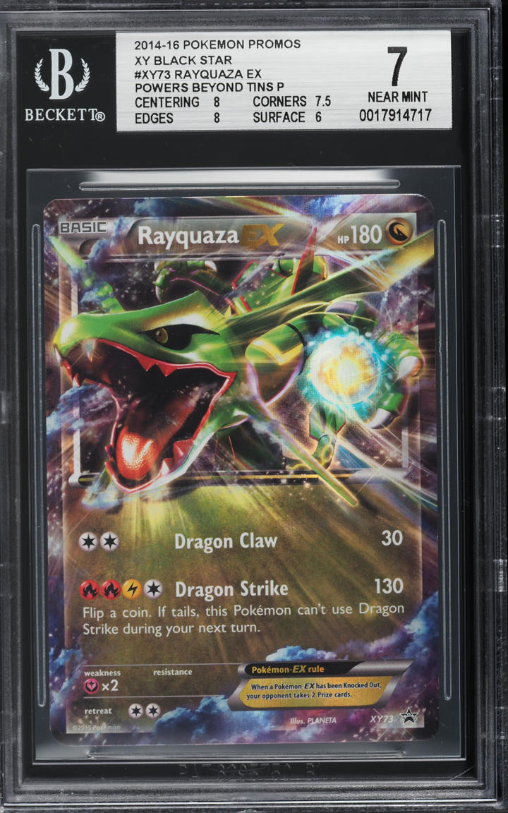 2015 Pokemon XY Powers Beyond Black Star Promo Holo Rayquaza EX #XY73 BGS 7  NRMT on Fanatics Collect