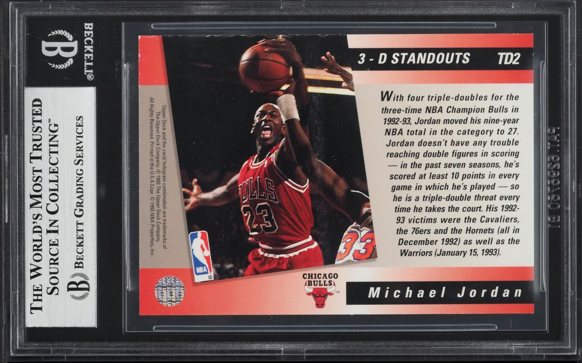 1993 Upper Deck Triple Double Michael Jordan #TD2 BGS 8.5 NM-MT+
