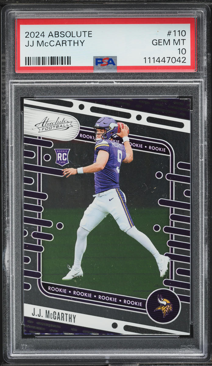 2024 Absolute JJ McCarthy ROOKIE #110 PSA 10 GEM MINT