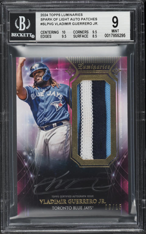 2021 Topps Dynasty Vladimir Guerrero Jr. PATCH AUTO 1/5 #VGJ1 PSA