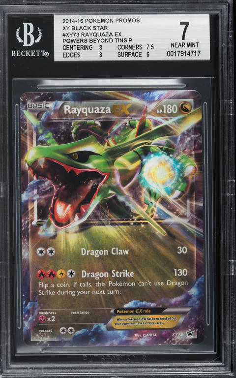 2015 Pokemon XY Powers Beyond Black Star Promo Holo Rayquaza EX
