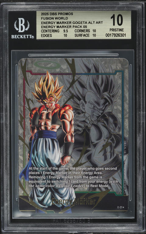 2025 Dragon Ball S Fusion World Promo Energy Marker Gogeta #E21