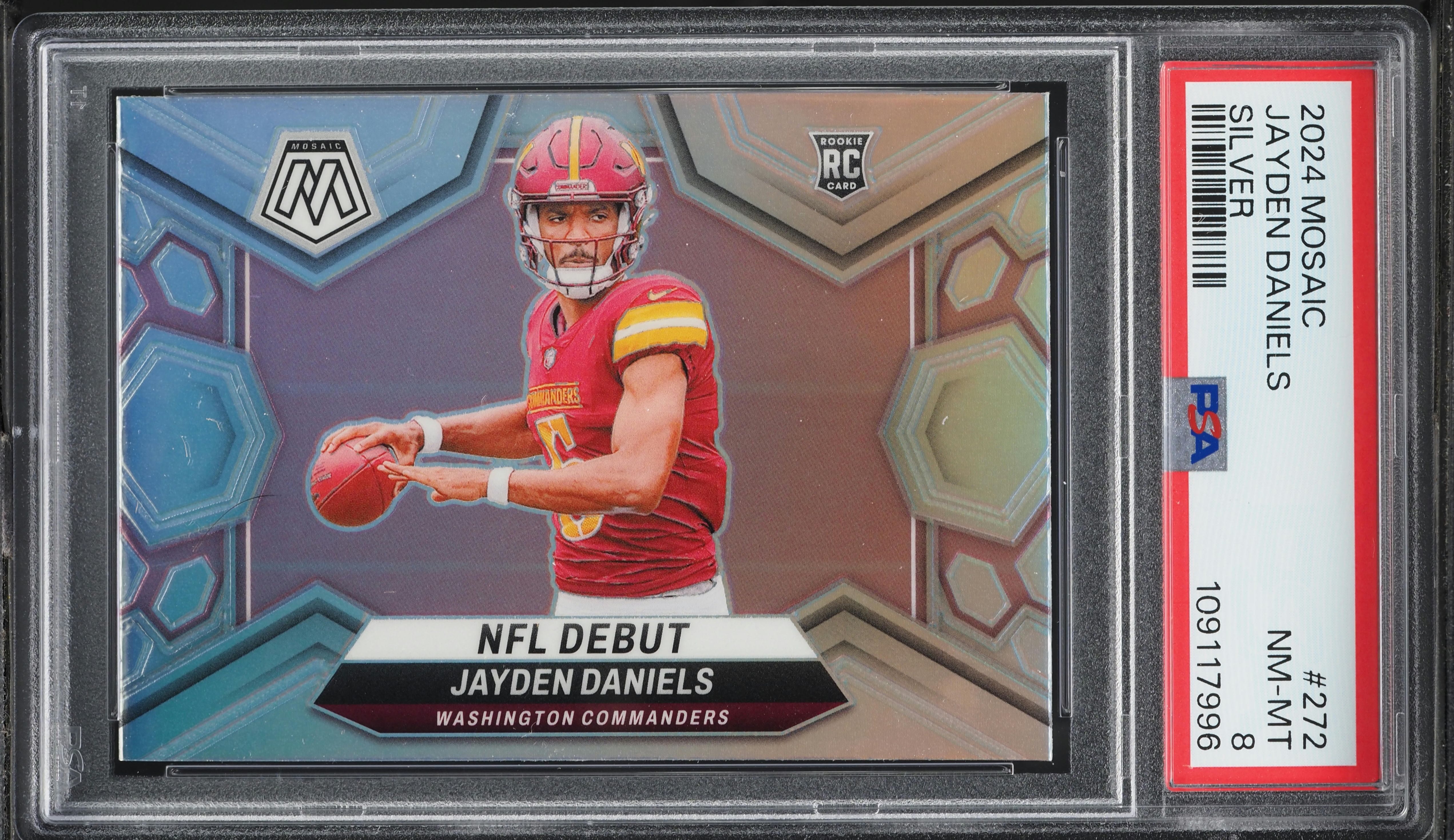 2024 Panini Mosaic Silver Jayden Daniels ROOKIE #272 PSA 8 NM-MT