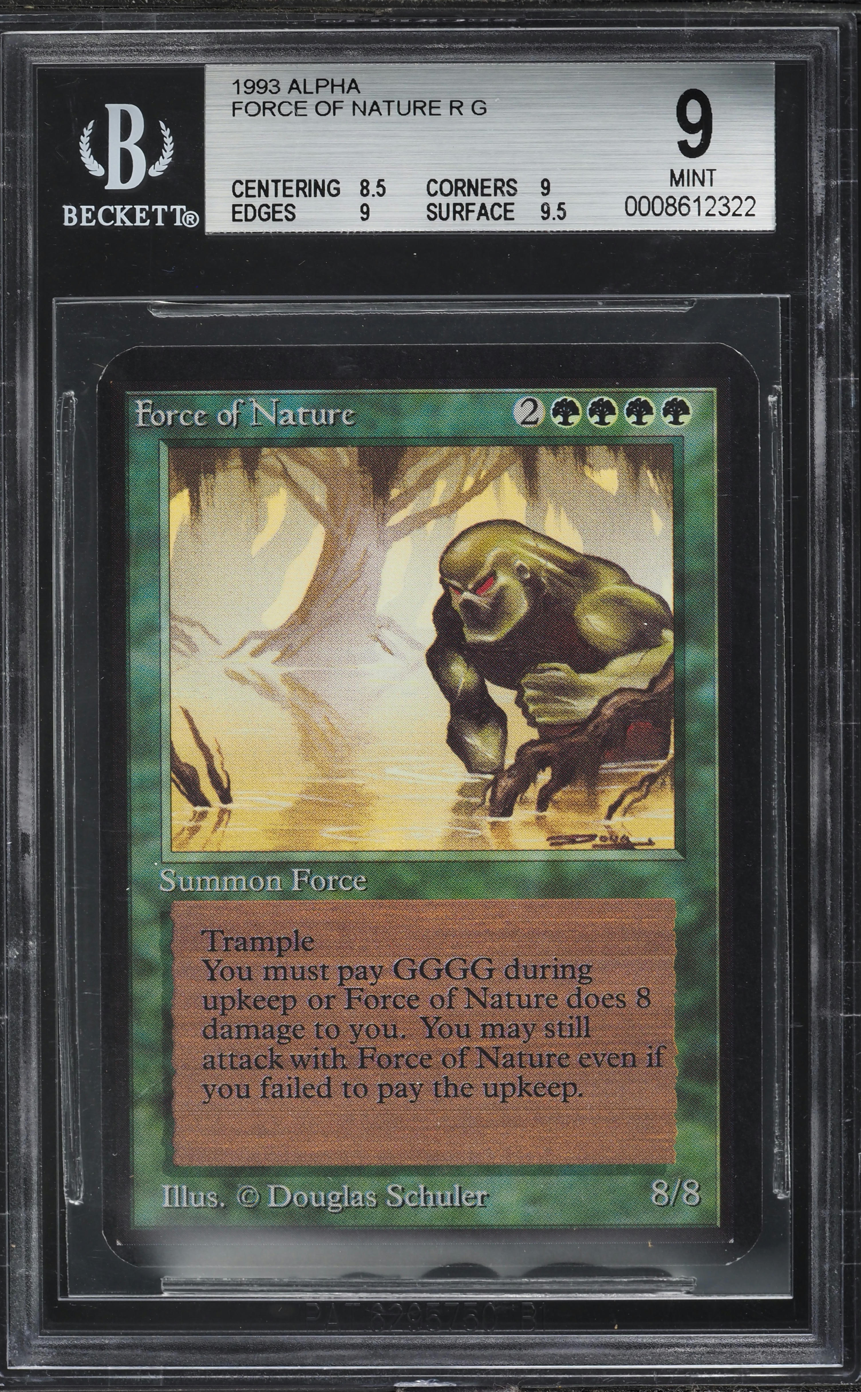 1993 Magic The Gathering MTG Alpha Force Of Nature BGS 9 MINT on