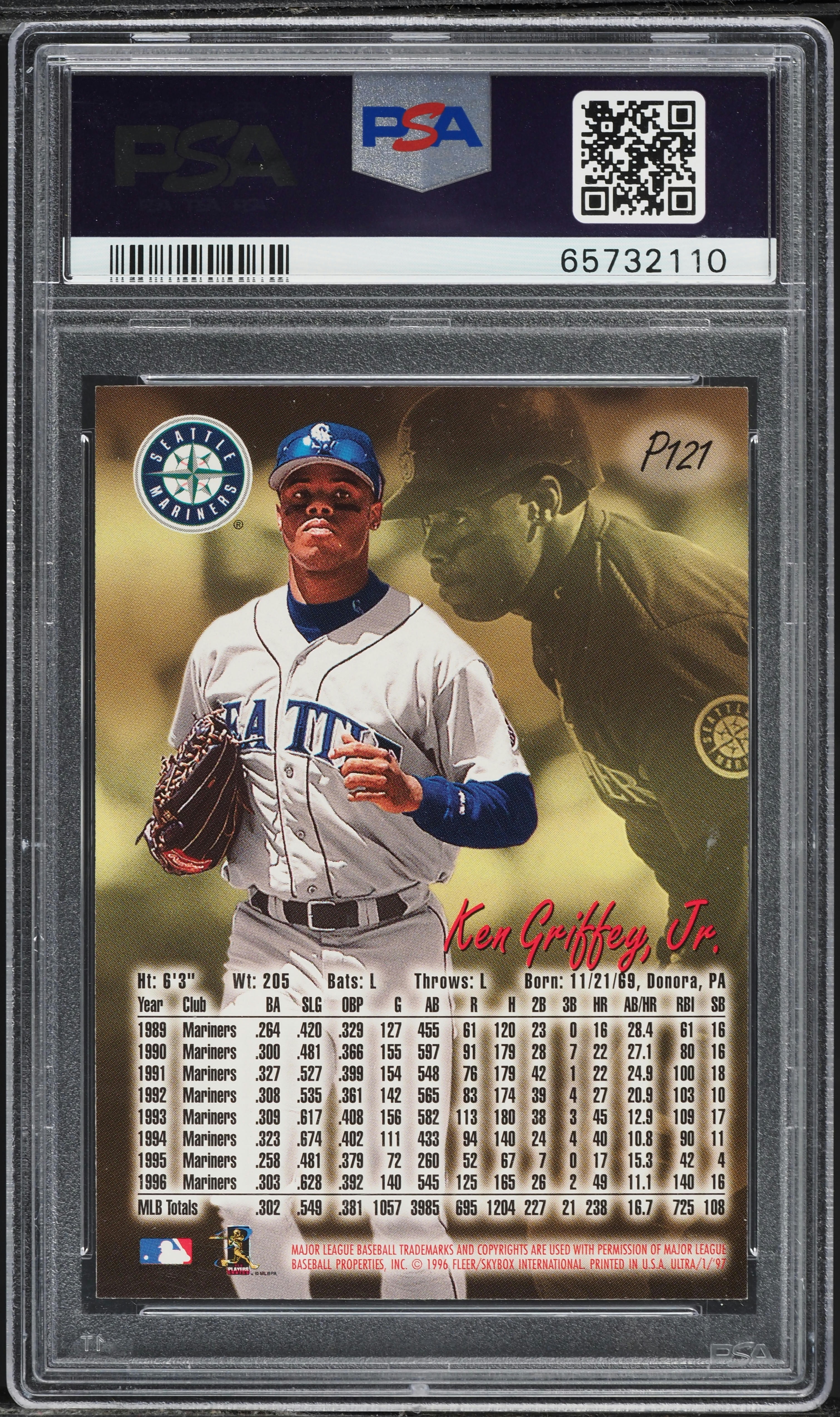 1997 Ultra Platinum Medallion Ken Griffey Jr. AUTO DNA 10 #P121