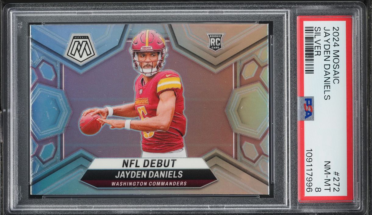 2024 Panini Mosaic Silver Jayden Daniels ROOKIE #272 PSA 8 NM-MT