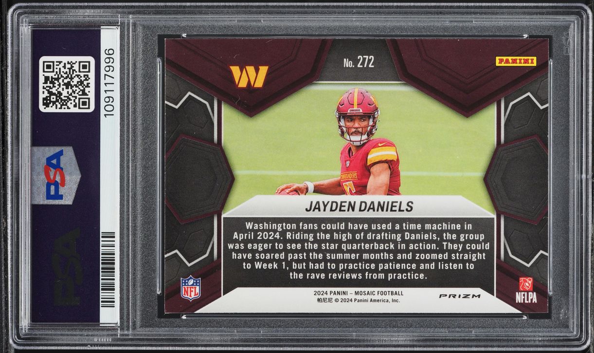 2024 Panini Mosaic Silver Jayden Daniels ROOKIE #272 PSA 8 NM-MT