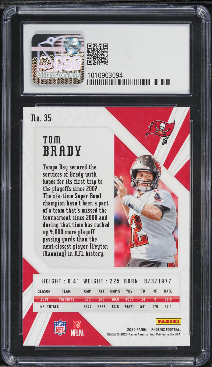 2020 Panini Phoenix Fanatics Exclusive Set Tom Brady #35 CSG 9.5 GEM MINT