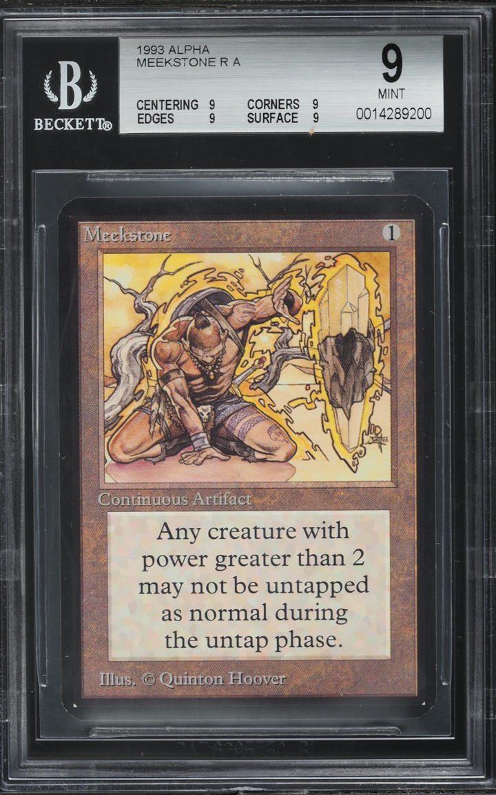 1993 Magic The Gathering MTG Alpha Meekstone BGS 9 MINT