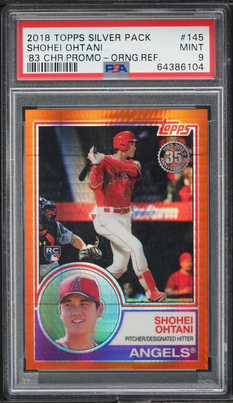 2018 Topps Silver '83 Chrome Orange Refractor Shohei Ohtani ROOKIE