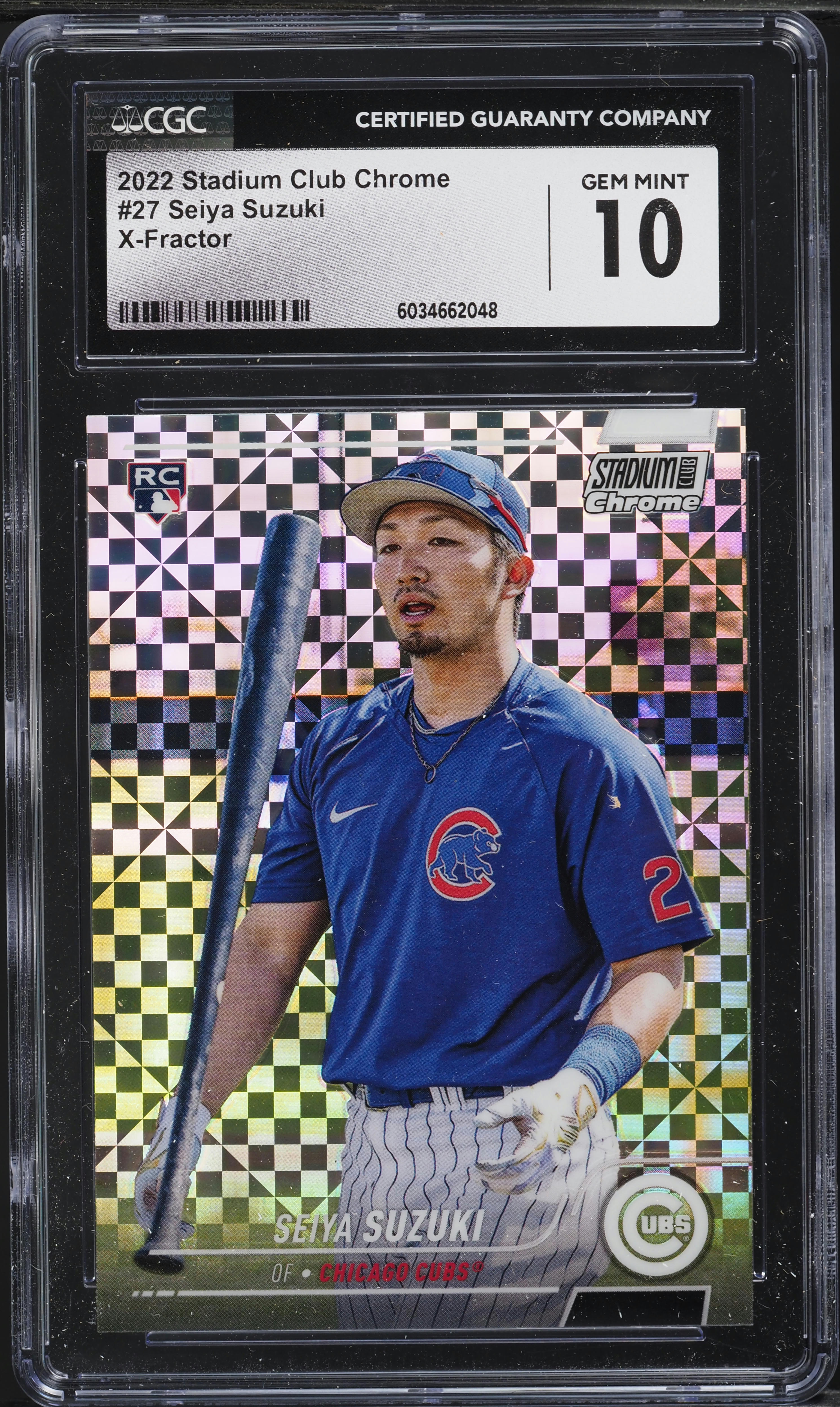 2022 Stadium Club Chrome Xfractor Seiya Suzuki ROOKIE #27 CGC 10