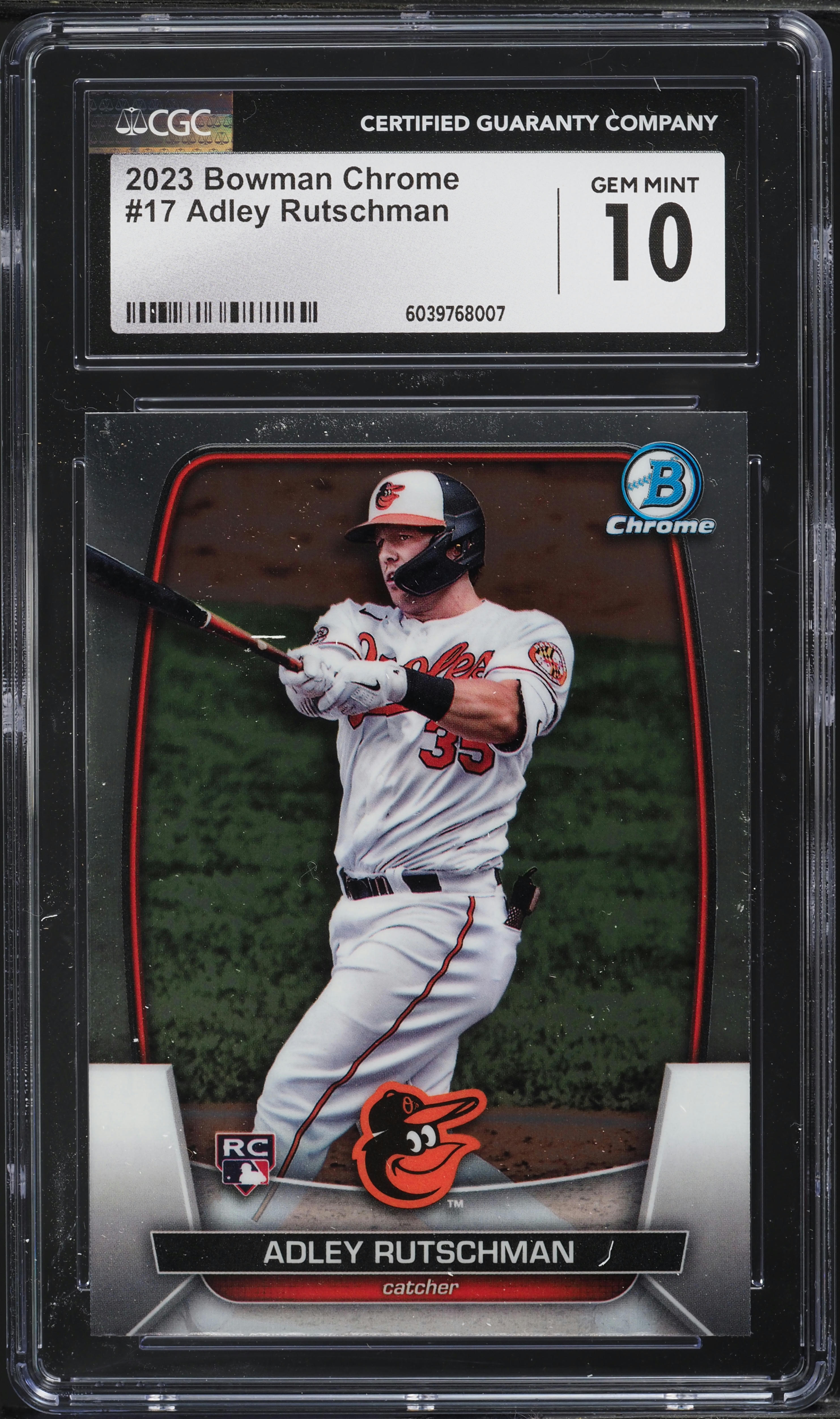 2023 Bowman Chrome Adley Rutschman ROOKIE #17 CGC 10 GEM MINT on