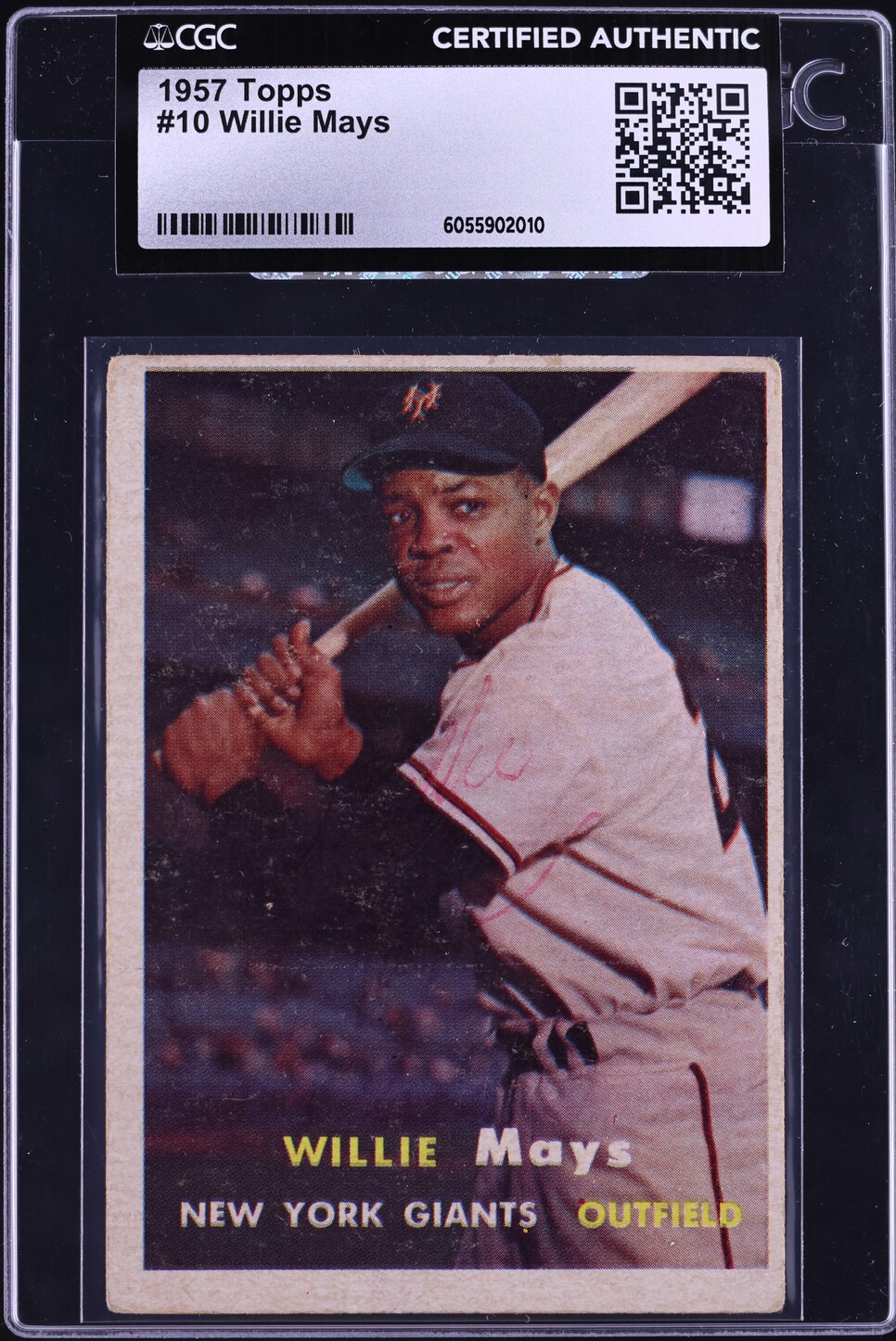 1957 Topps Willie Mays #10 CGC AUTH