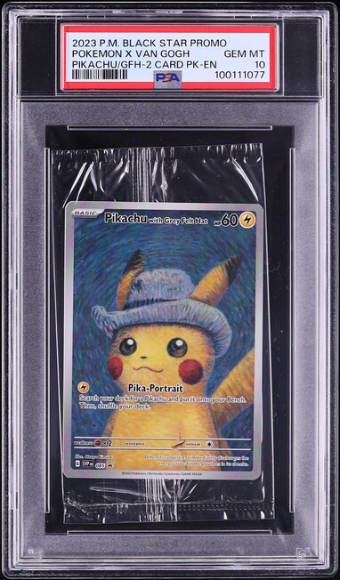 2023 Pokemon SV Black Star Promo Van Gogh Pikachu With Grey Felt Hat #85  PSA 10 on Fanatics Collect