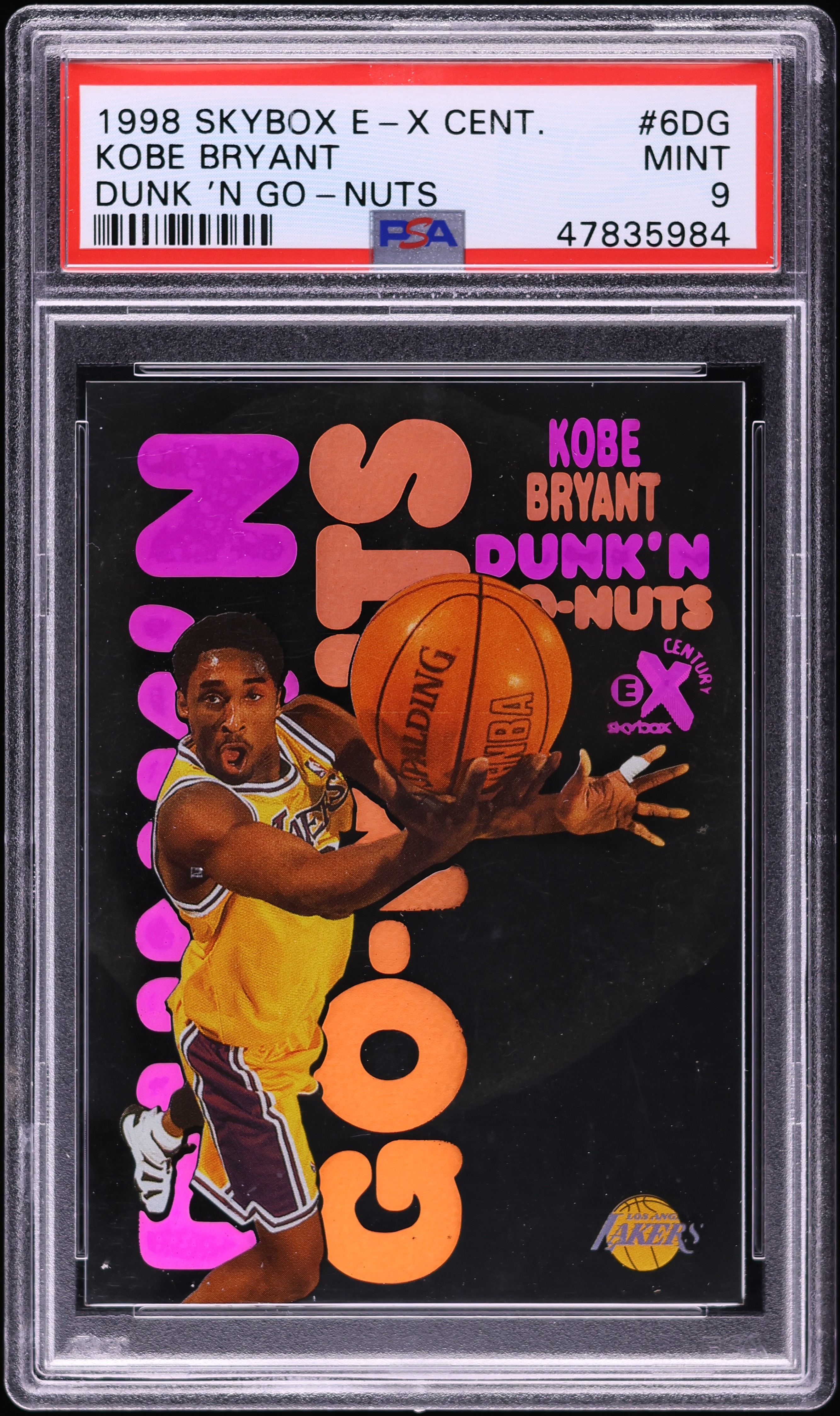 1998 Skybox E-X Century Dunk 'N Go-Nuts Kobe Bryant #6DG PSA 9