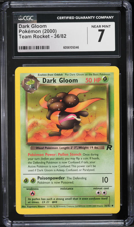2000 Pokemon Team Rocket Dark Gloom #36 CGC 7 NRMT