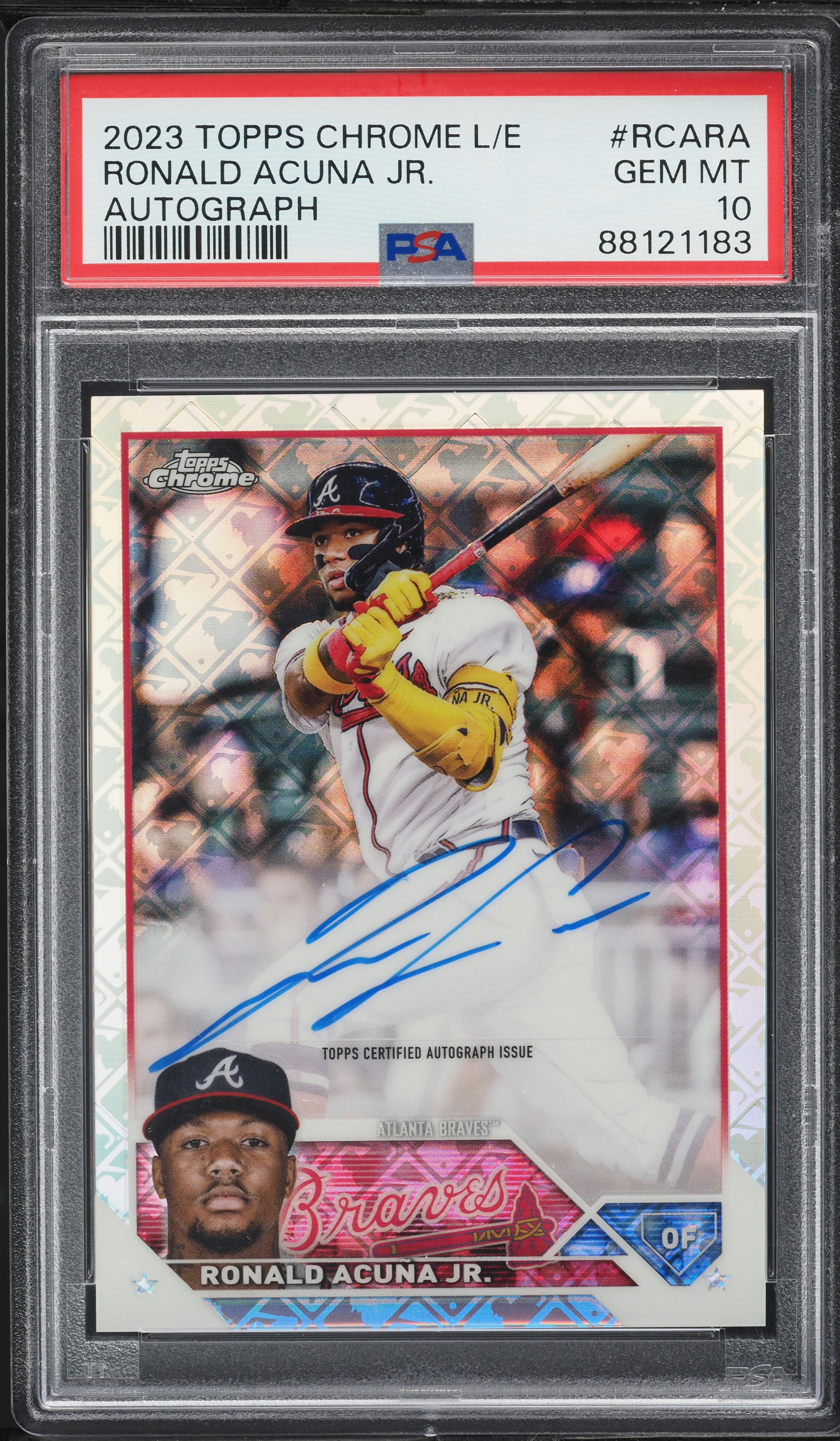 イ*ー様 2023 TOPPS LUMINARIES Ronald Acuna Ronald Acuna Jr. Braves Signed 2023 Topps Luminaries #15/15 BGS