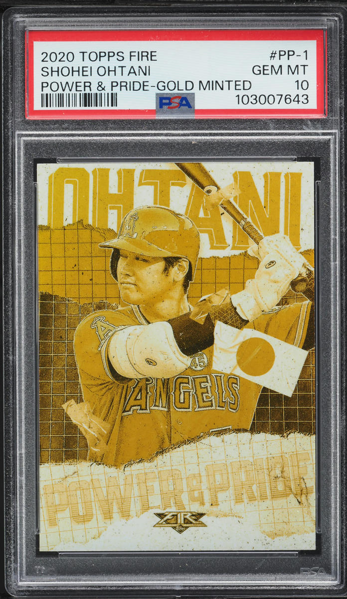 2020 Topps Fire Power And Pride Gold Minted Shohei Ohtani #PP-1 PSA 10 GEM MINT