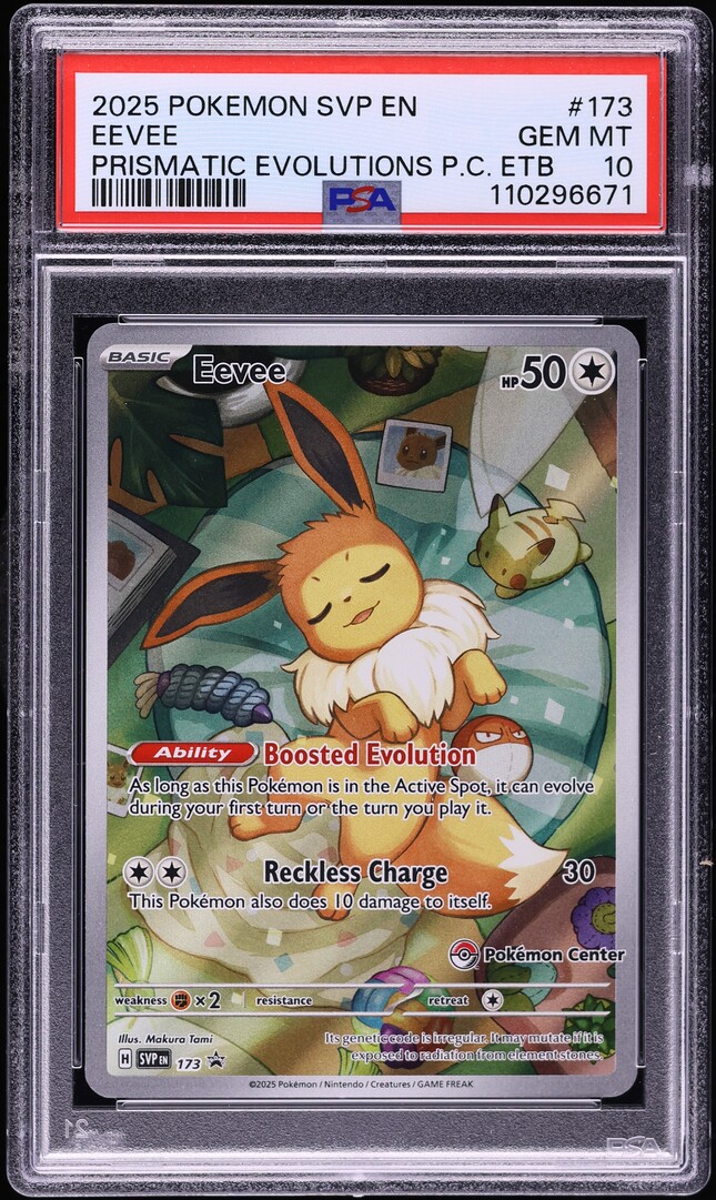 2025 Pokemon SV Black Star Prismatic Evolutions Center ETB Eevee
