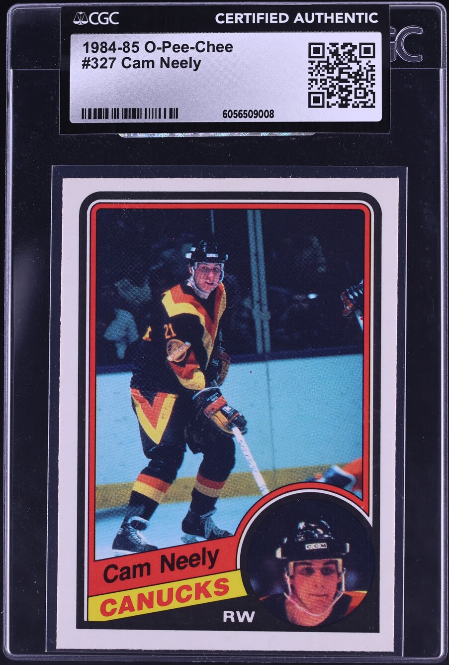 1984 O-Pee-Chee Hockey Cam Neely ROOKIE #327 CGC AUTH