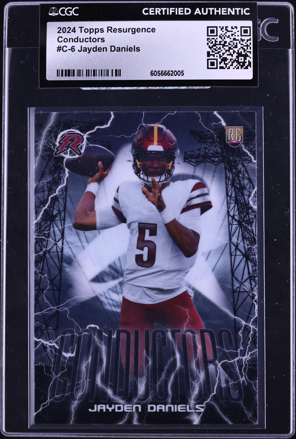 2024 Topps Resurgence Conductors Jayden Daniels ROOKIE #C-6 CGC AUTH