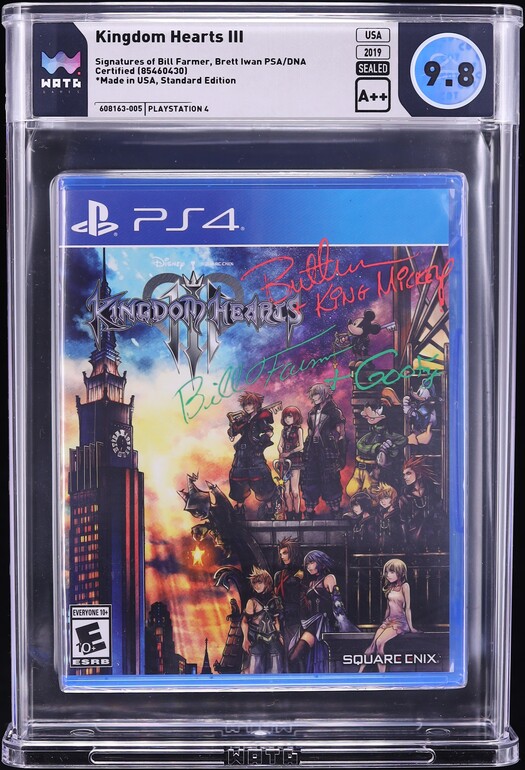 Kingdom Hearts III Bill Farmer Brett Iwan AUTO (Playstation 4 PS4 