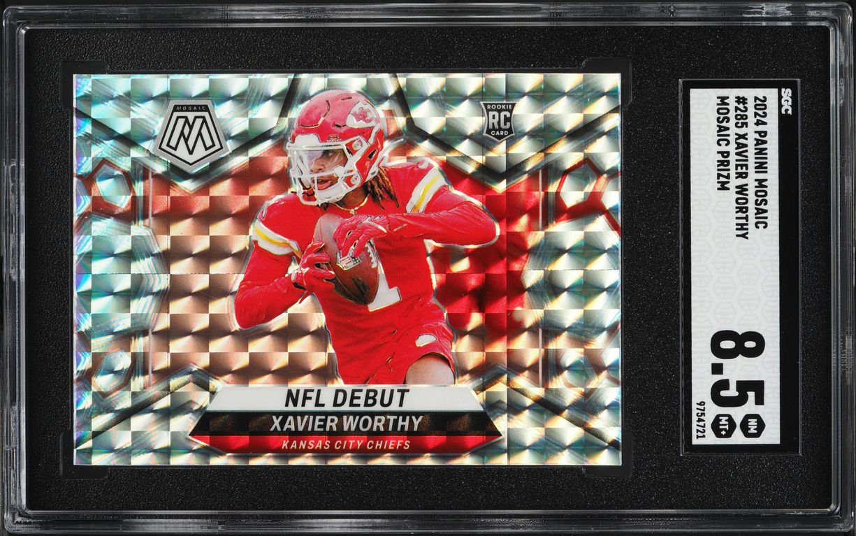 2024 Panini Mosaic Prizm Xavier Worthy ROOKIE #285 SGC 8.5 NM-MT+