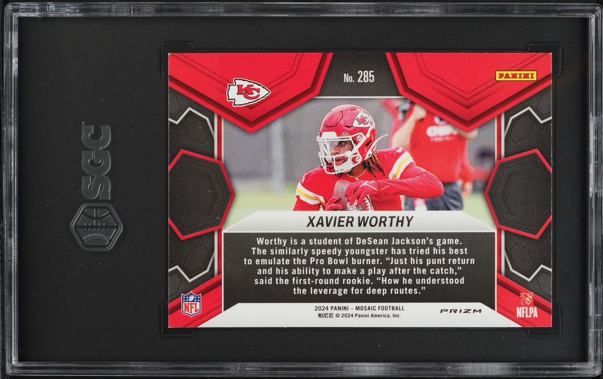 2024 Panini Mosaic Prizm Xavier Worthy ROOKIE #285 SGC 8.5 NM-MT+