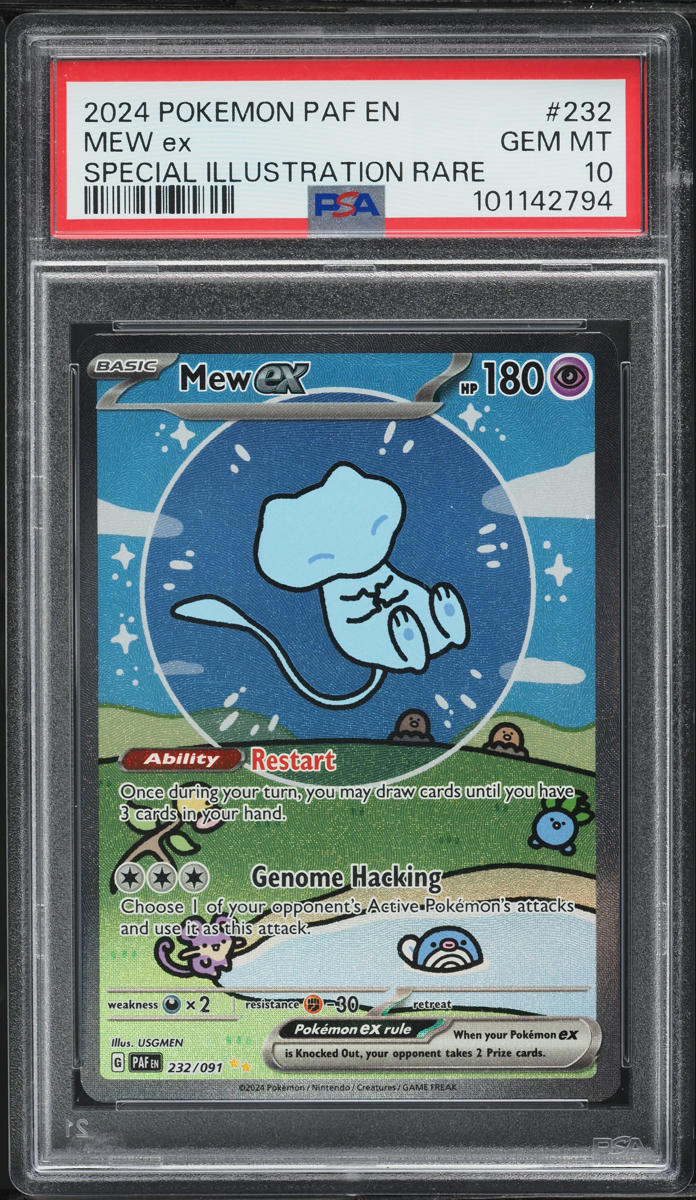 2024 Pokemon Scarlet & Violet Paldean Fates SIR Mew ex #232 PSA 10 GEM MINT