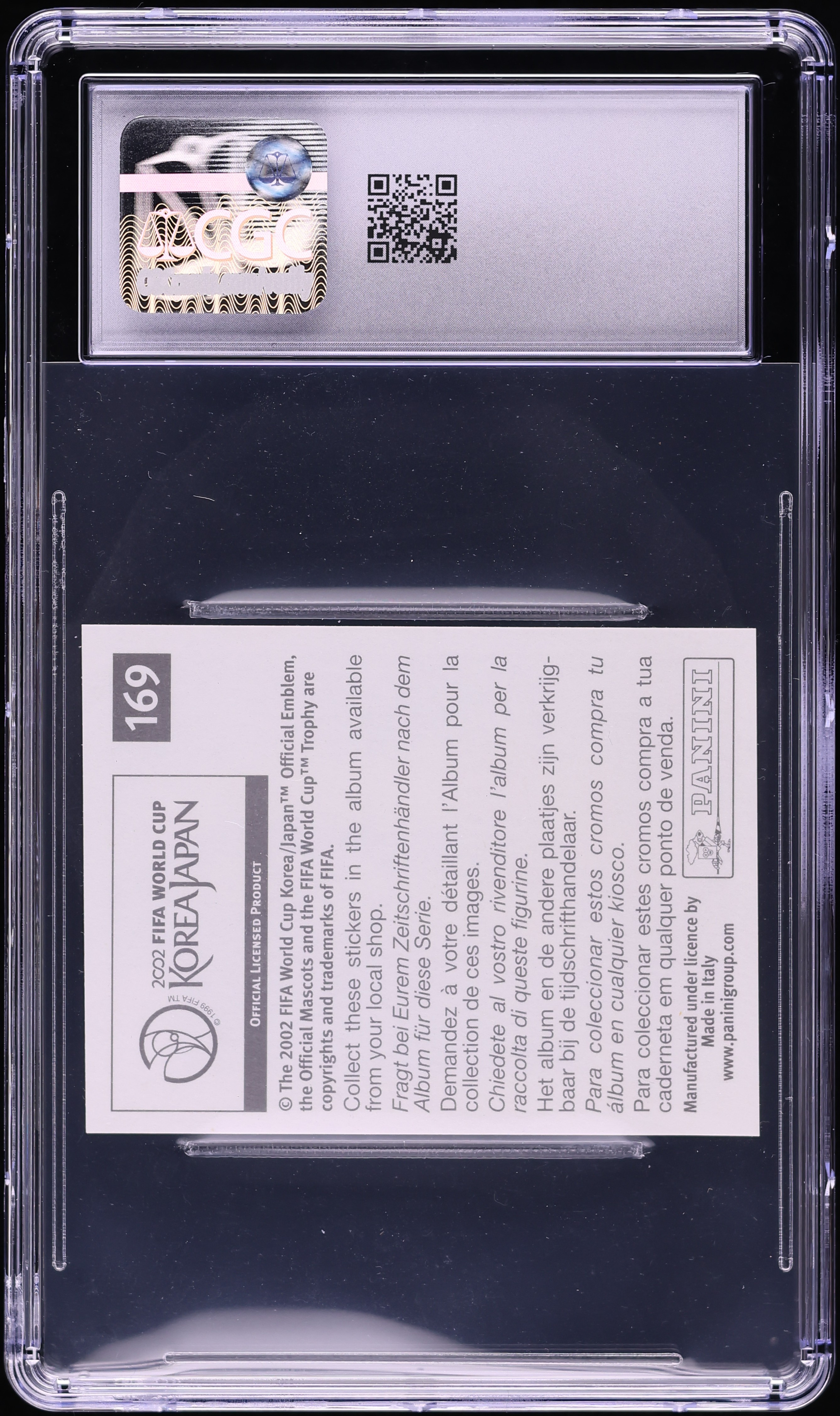 2002 Panini World Cup Stickers Brasil #169 CGC 8 NM-MT on Fanatics