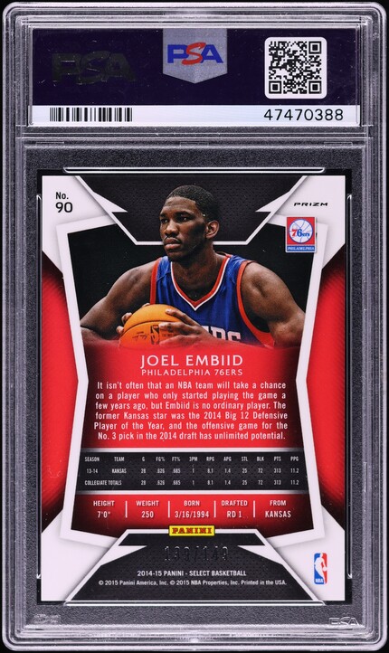 joel embiid select prizm /149 rc nbaカード joel embiid select prizm /149 rc nbaカード joel embiid select
