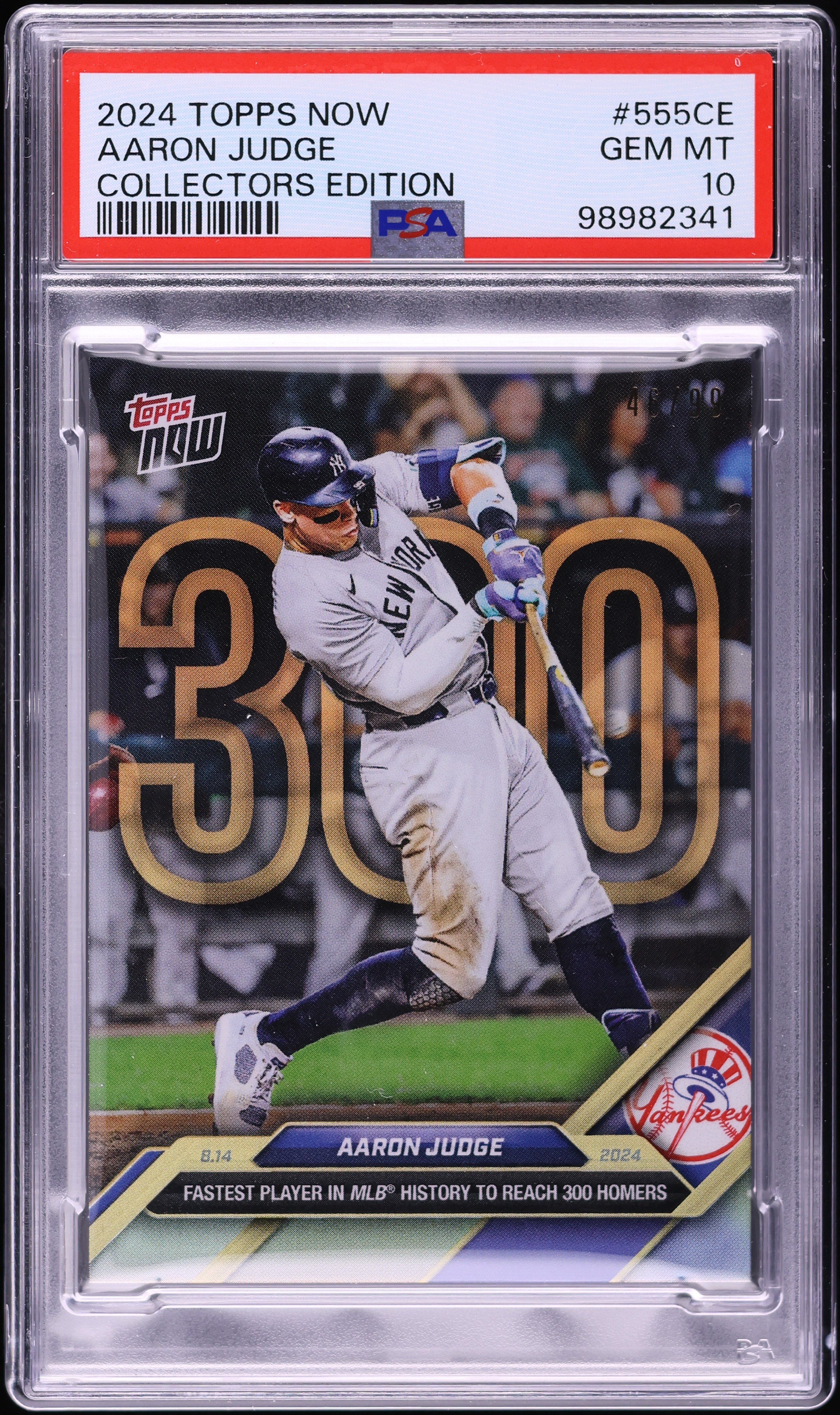 2024 Topps Now Collectors Edition Aaron Judge #555CE PSA 10 GEM 