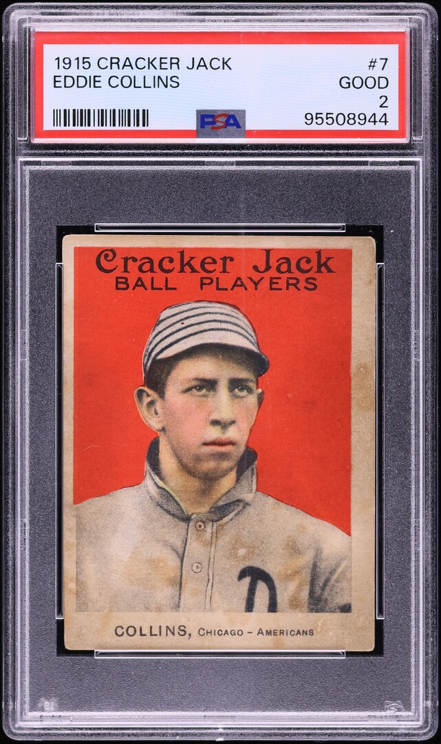 1915 Cracker Jack Eddie Collins #7 PSA 2 GD