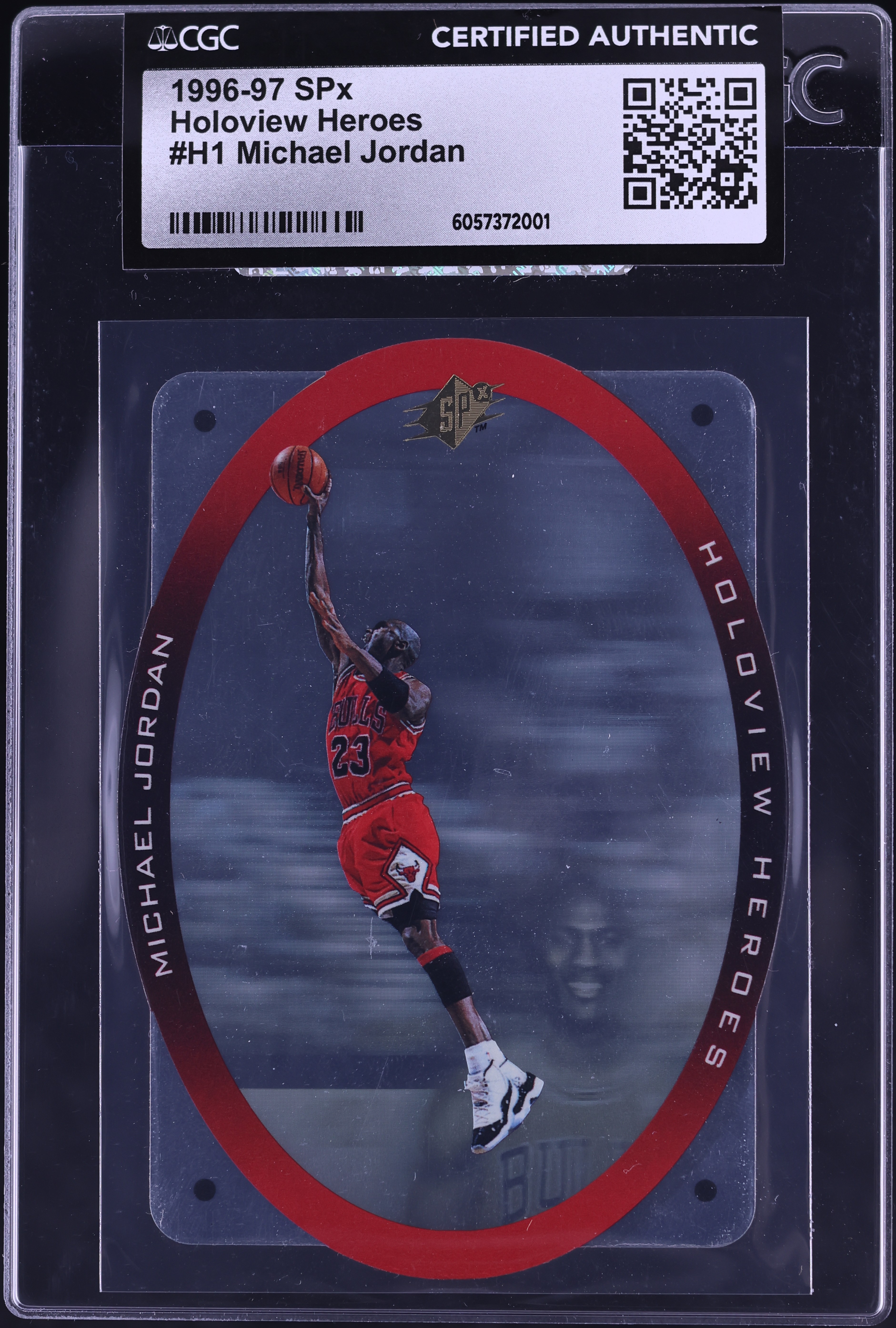 1996 SPx Holoview Heroes Michael Jordan #H1 CGC AUTH on Fanatics