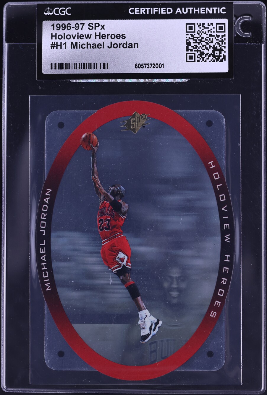 1996 SPx Holoview Heroes Michael Jordan #H1 CGC AUTH