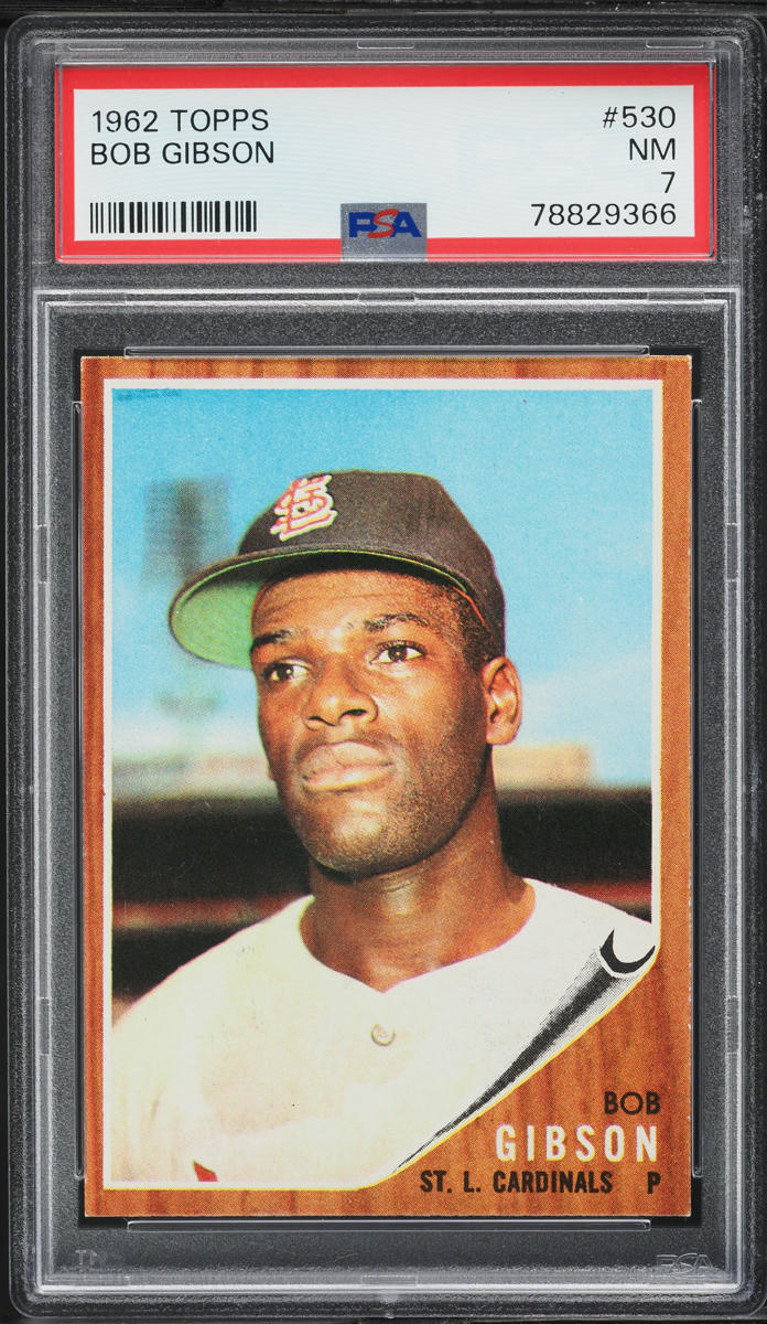 1962 Topps Bob Gibson SHORT PRINT #530 PSA 7 NRMT