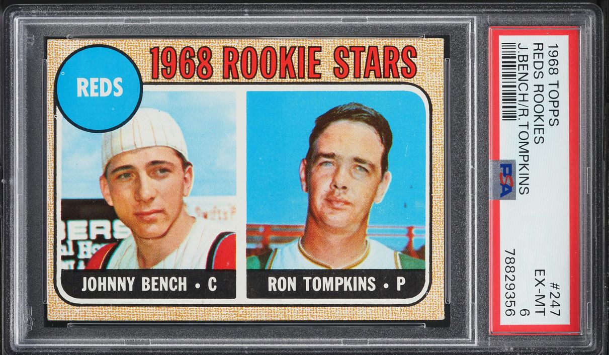 1968 Topps Johnny Bench ROOKIE #247 PSA 6 EXMT