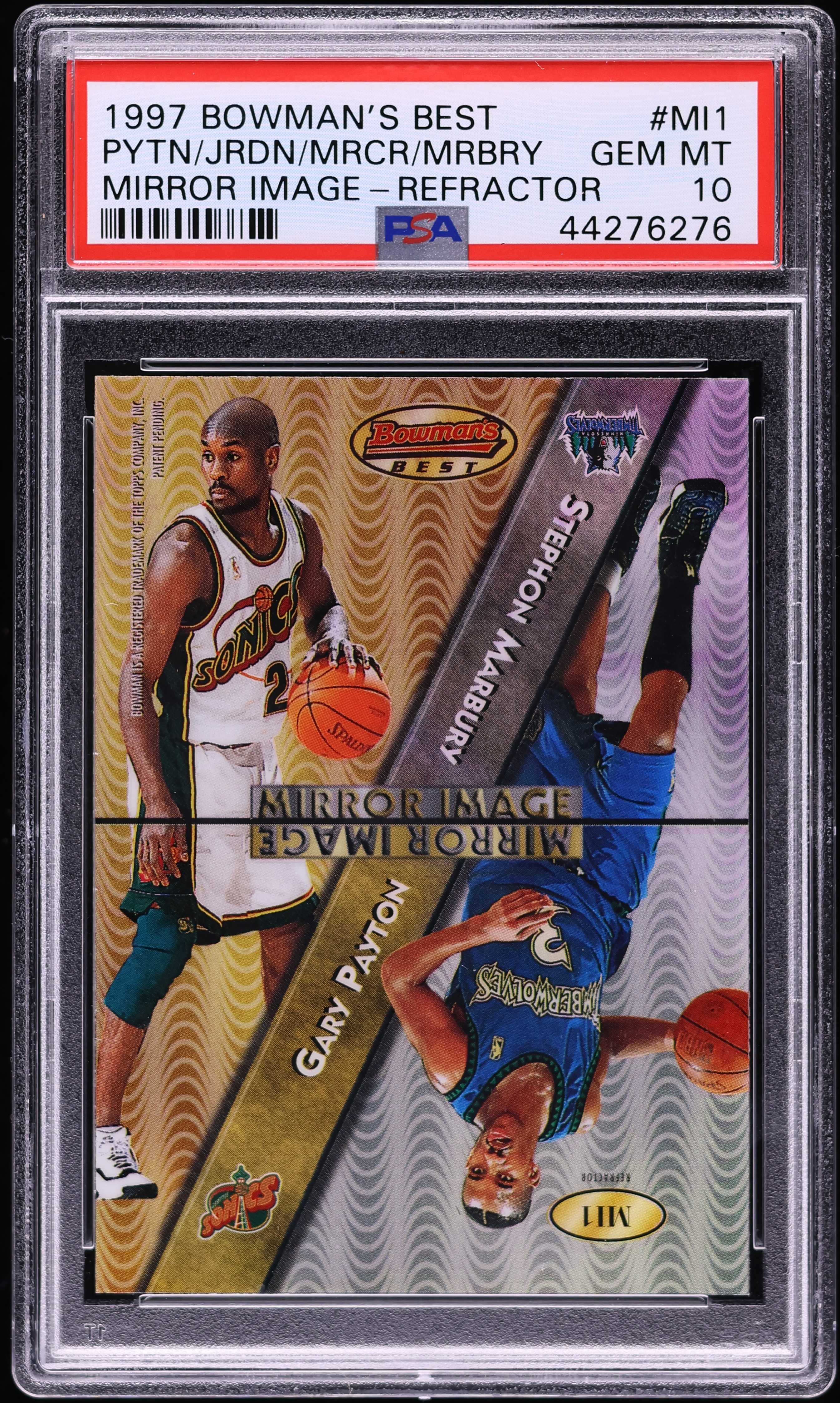 1997 Bowman's Best Mirror Image Refractor Michael Jordan Gary
