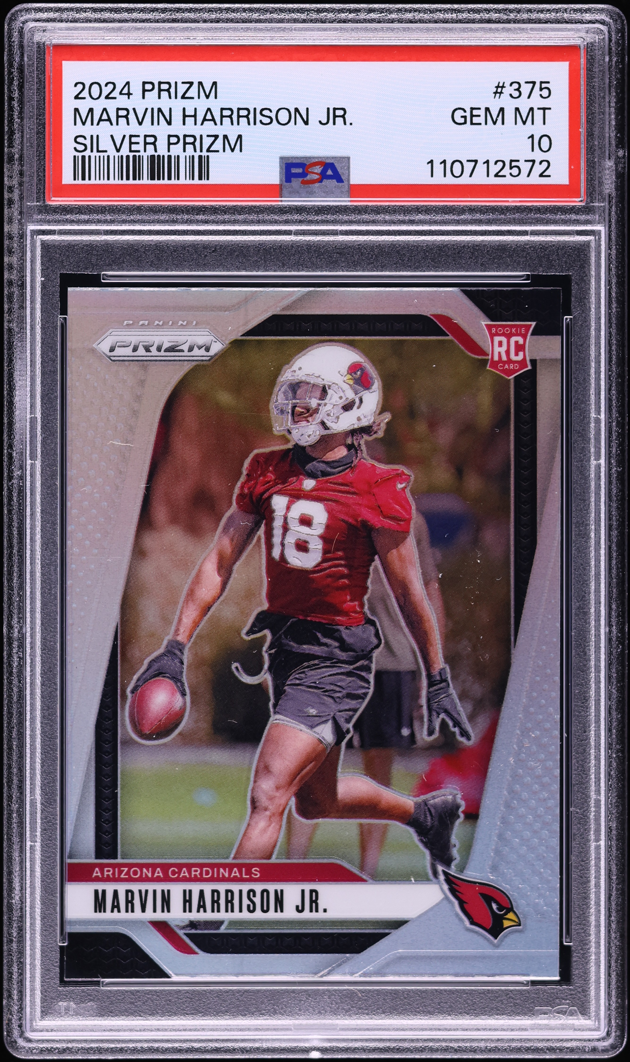 2024 Panini Prizm Silver Marvin Harrison Jr. ROOKIE #375 PSA 10