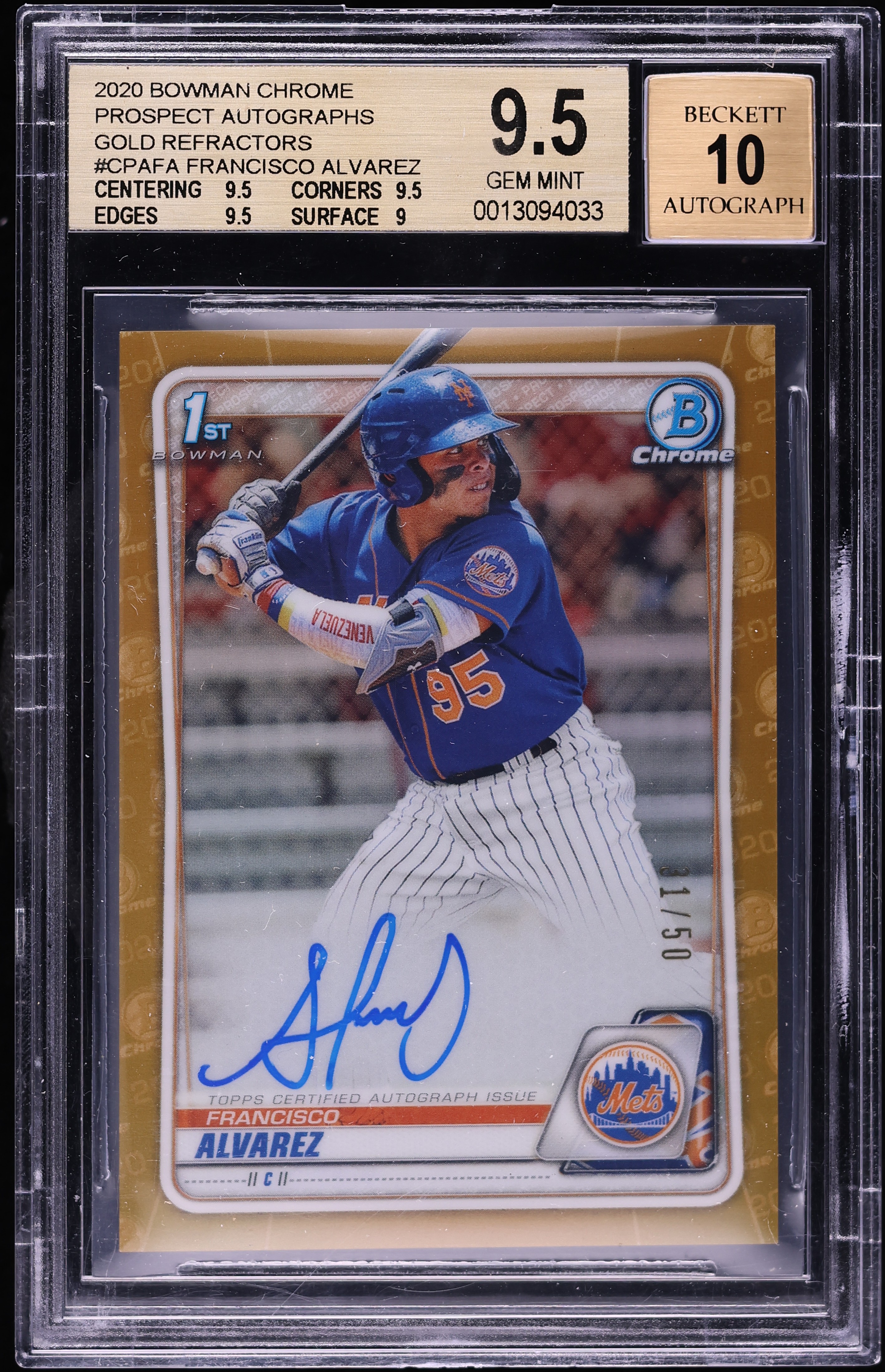 Bowman 0 Chrome Gold Refractor 1st ⁄50 Prospects | GOLD Mojo eBay