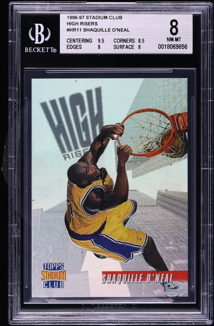 1996 Stadium Club High Risers Shaquille O'Neal #HR11 BGS 8 NM-MT on ...