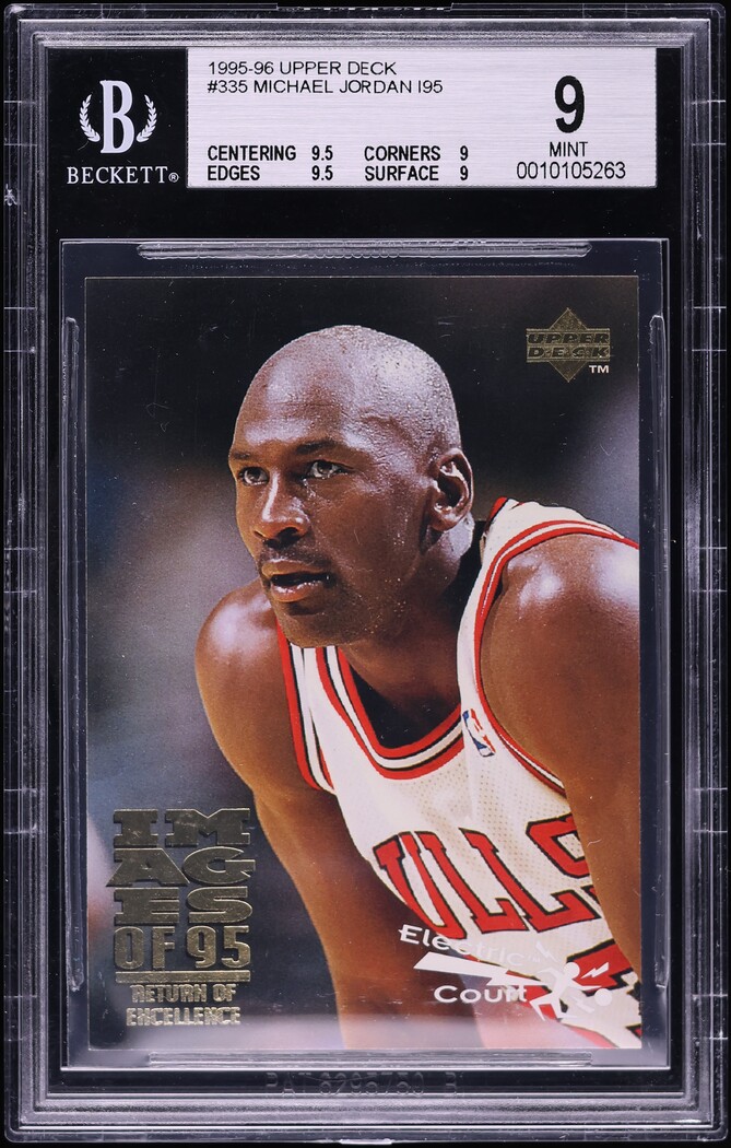 1995 Upper Deck Electric Court Michael Jordan #335 BGS 9 MINT