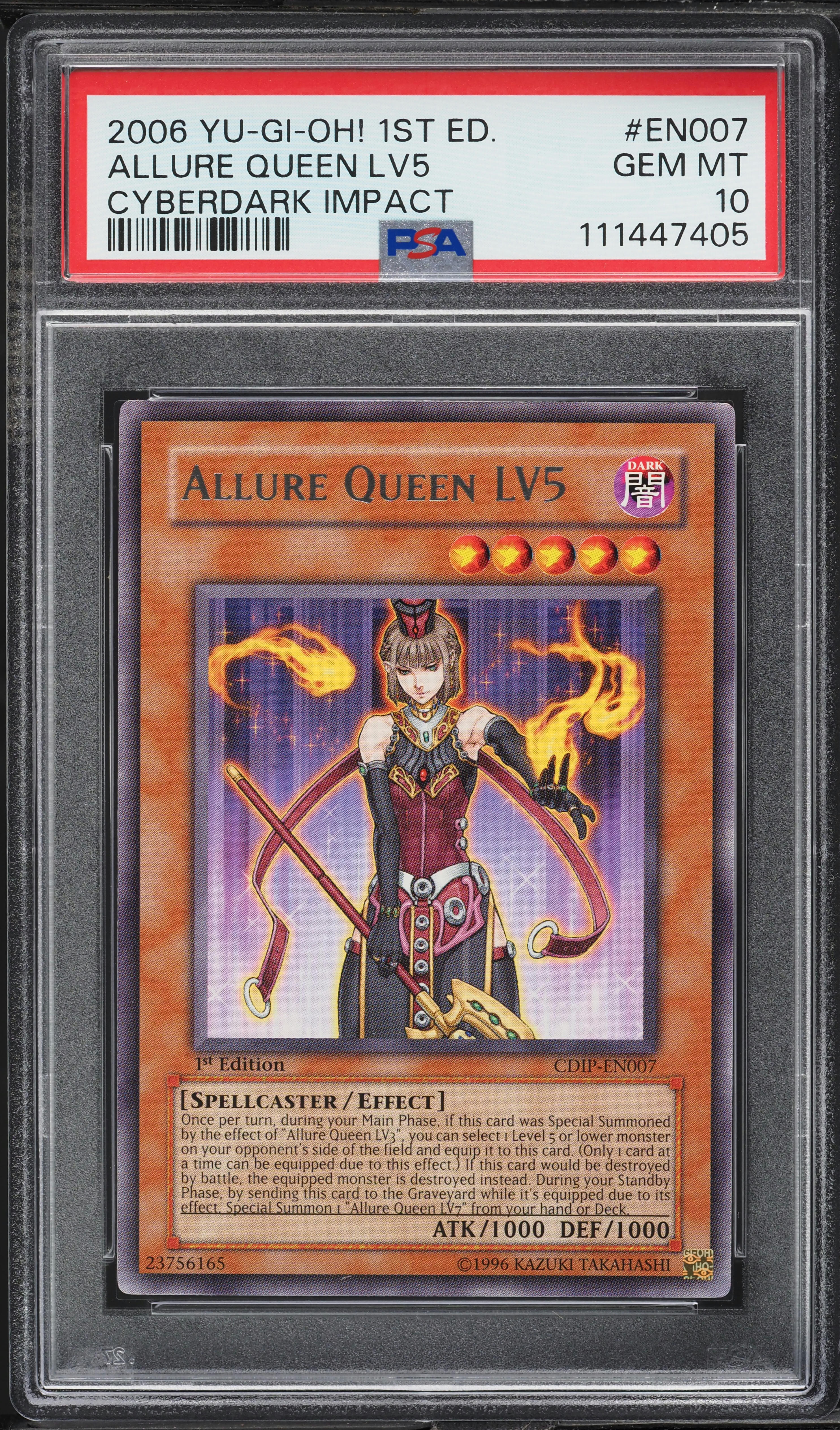 2006 Yu-Gi-Oh! Cyberdark Impact 1st Ed Allure Queen LV5 #CDIP